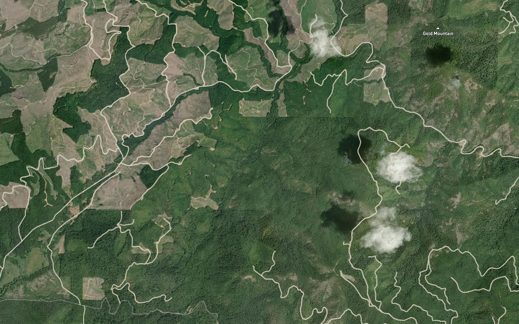 Satellite map of the Bear Creek