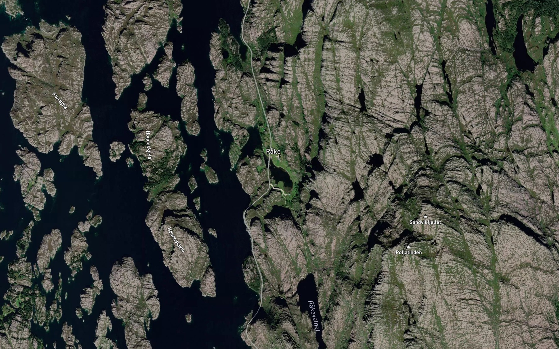 Satellite map of the Rakepoyla