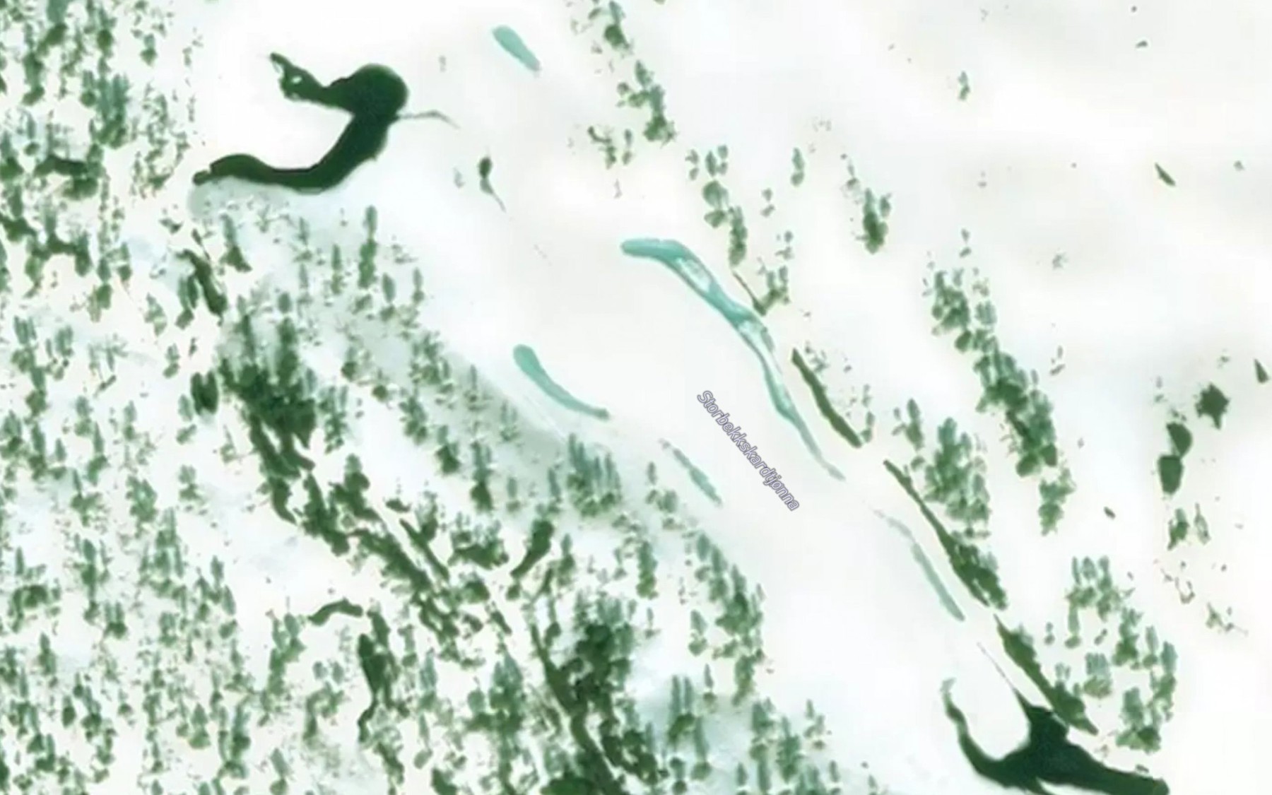 Satellite map of the Storbekkskardtjorna
