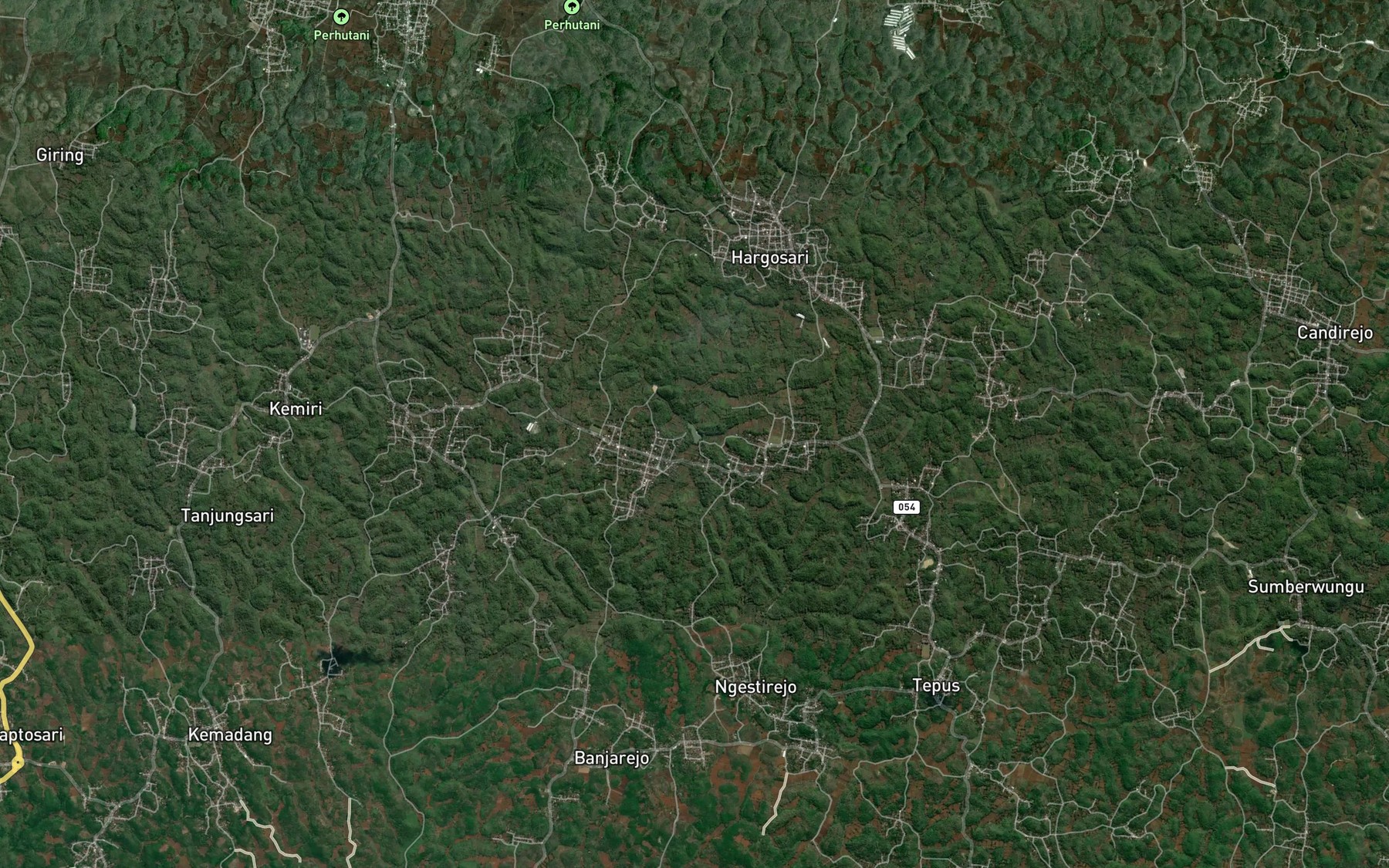 Satellite map of the Telaga Mencukan