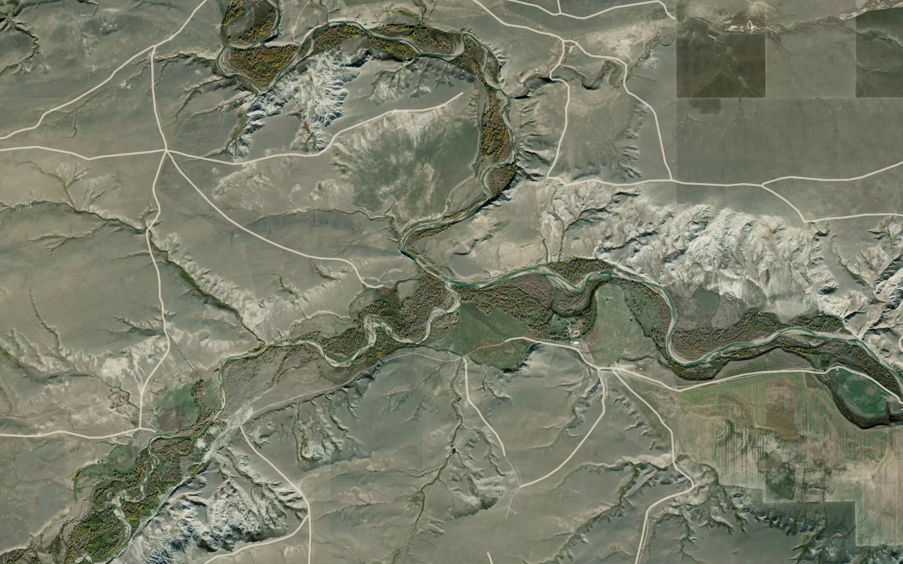 Satellite map of the Badger Creek
