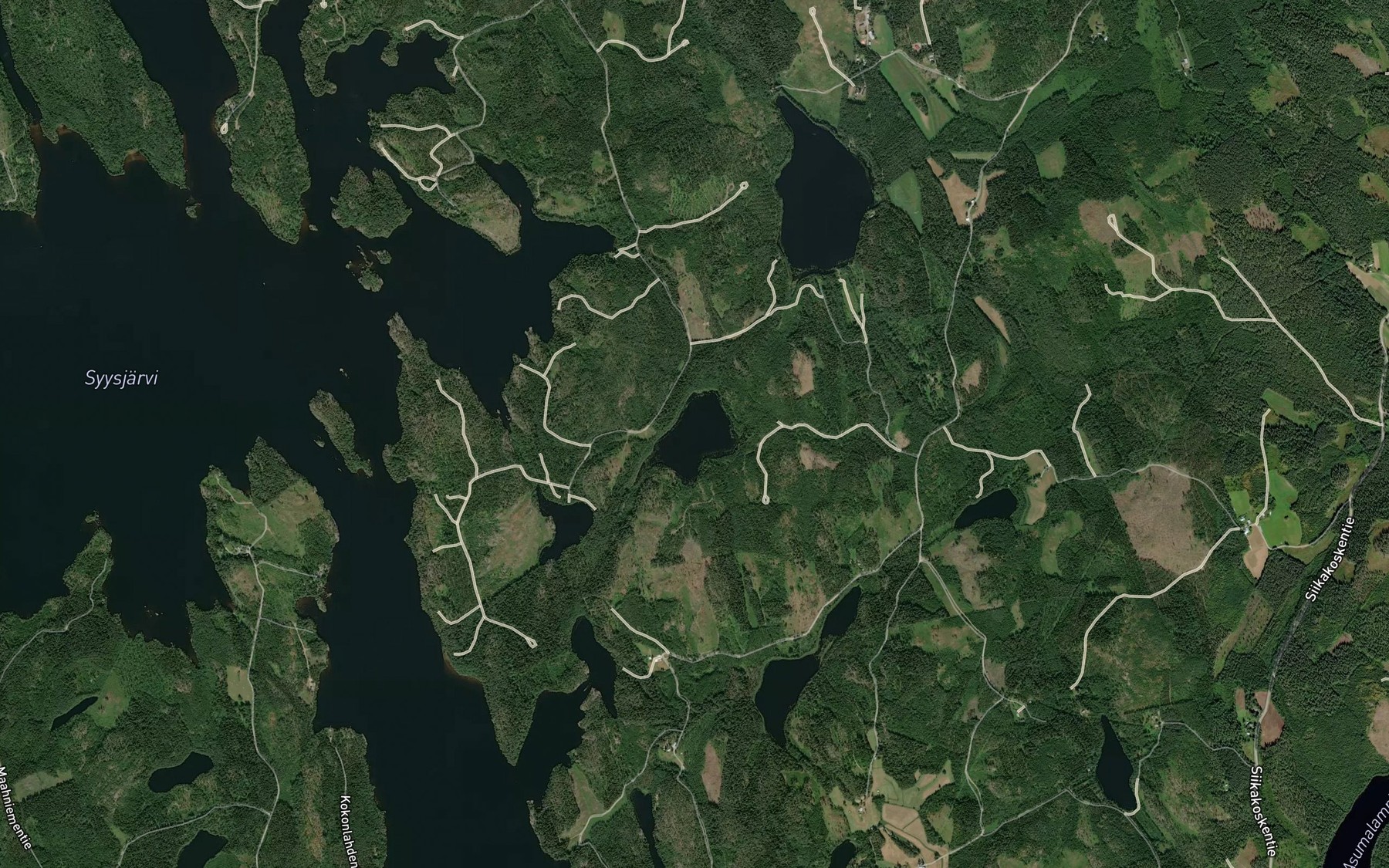 Satellite map of the Salkolampi