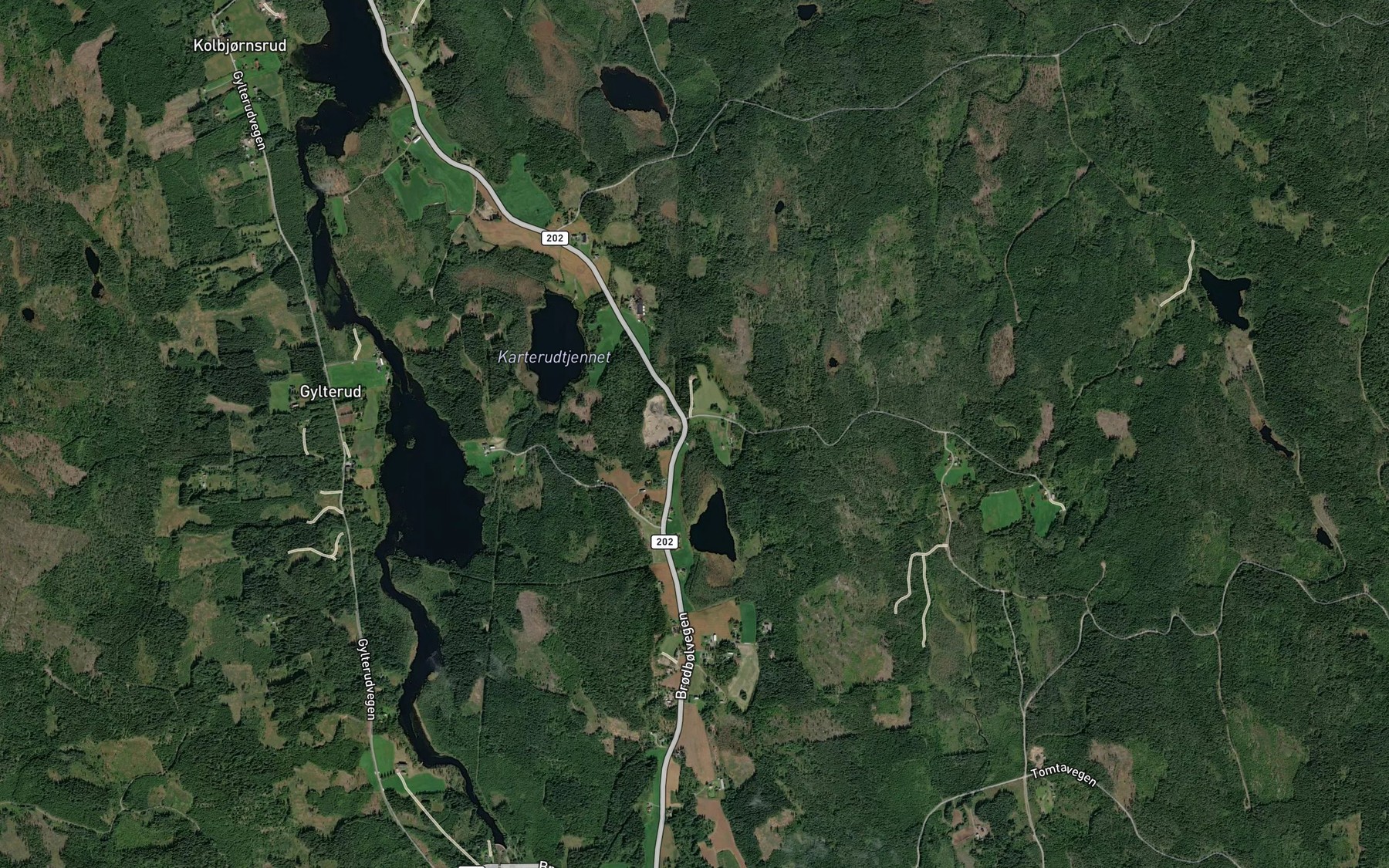 Satellite map of the Mobekken