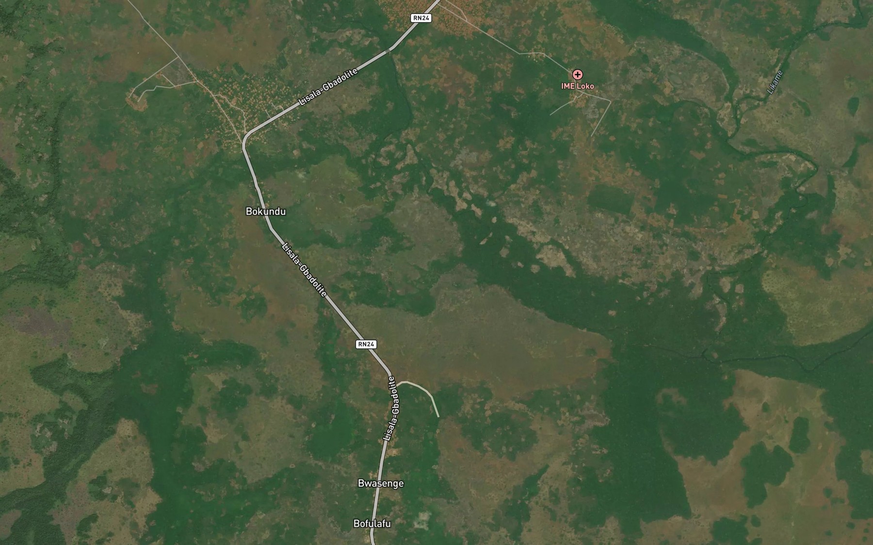 Satellite map of the Denga