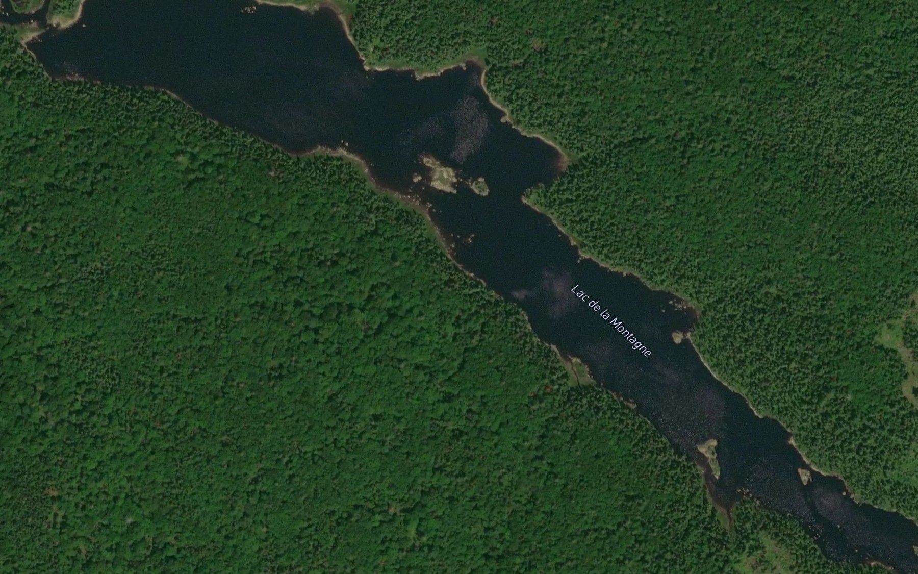 Satellite map of the Lac de la Montagne