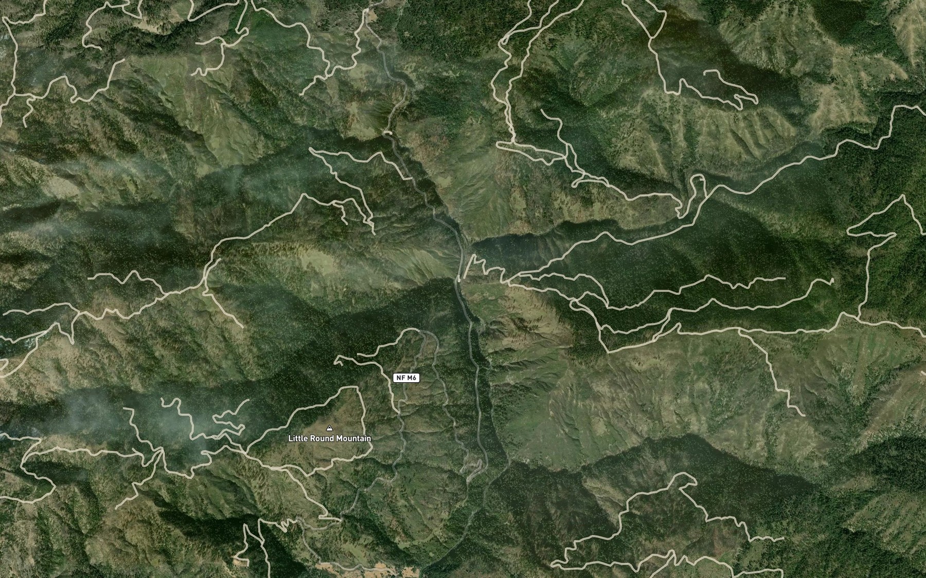 Satellite map of the Horse Creek