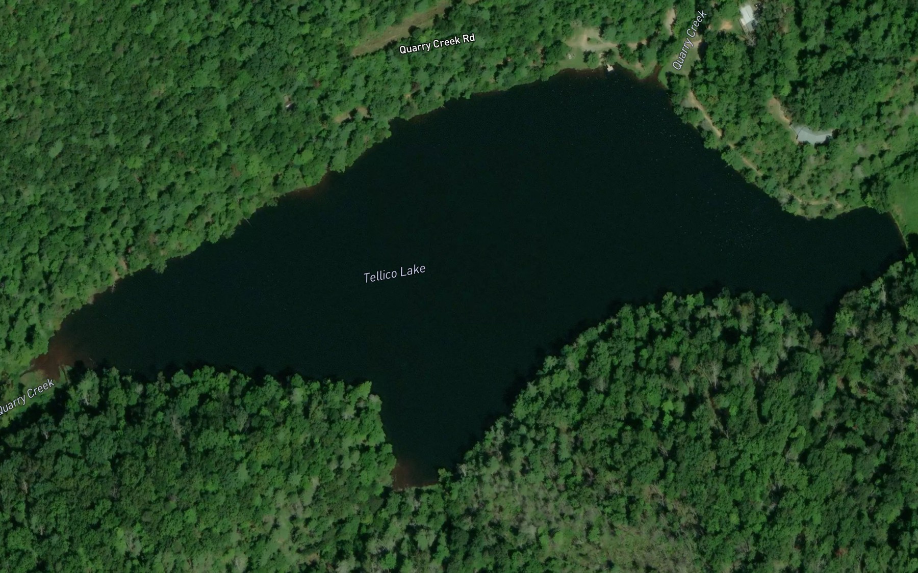 Satellite map of the Tellico Lake