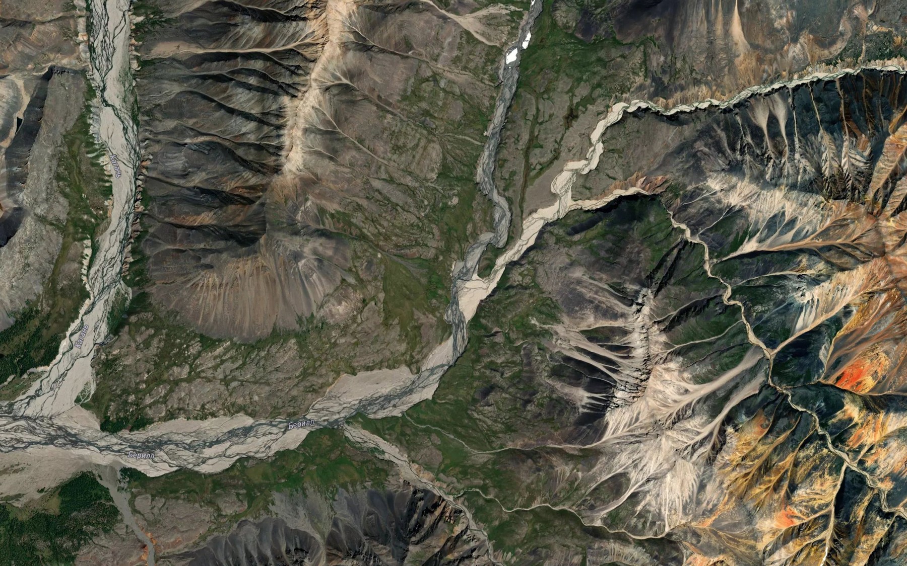 Satellite map of the Berill