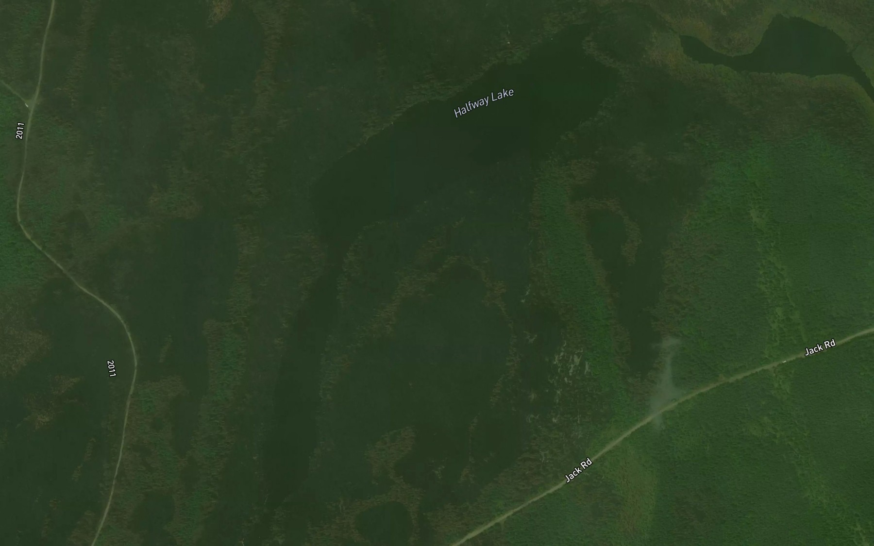 Satellite map of the Halfway Lake