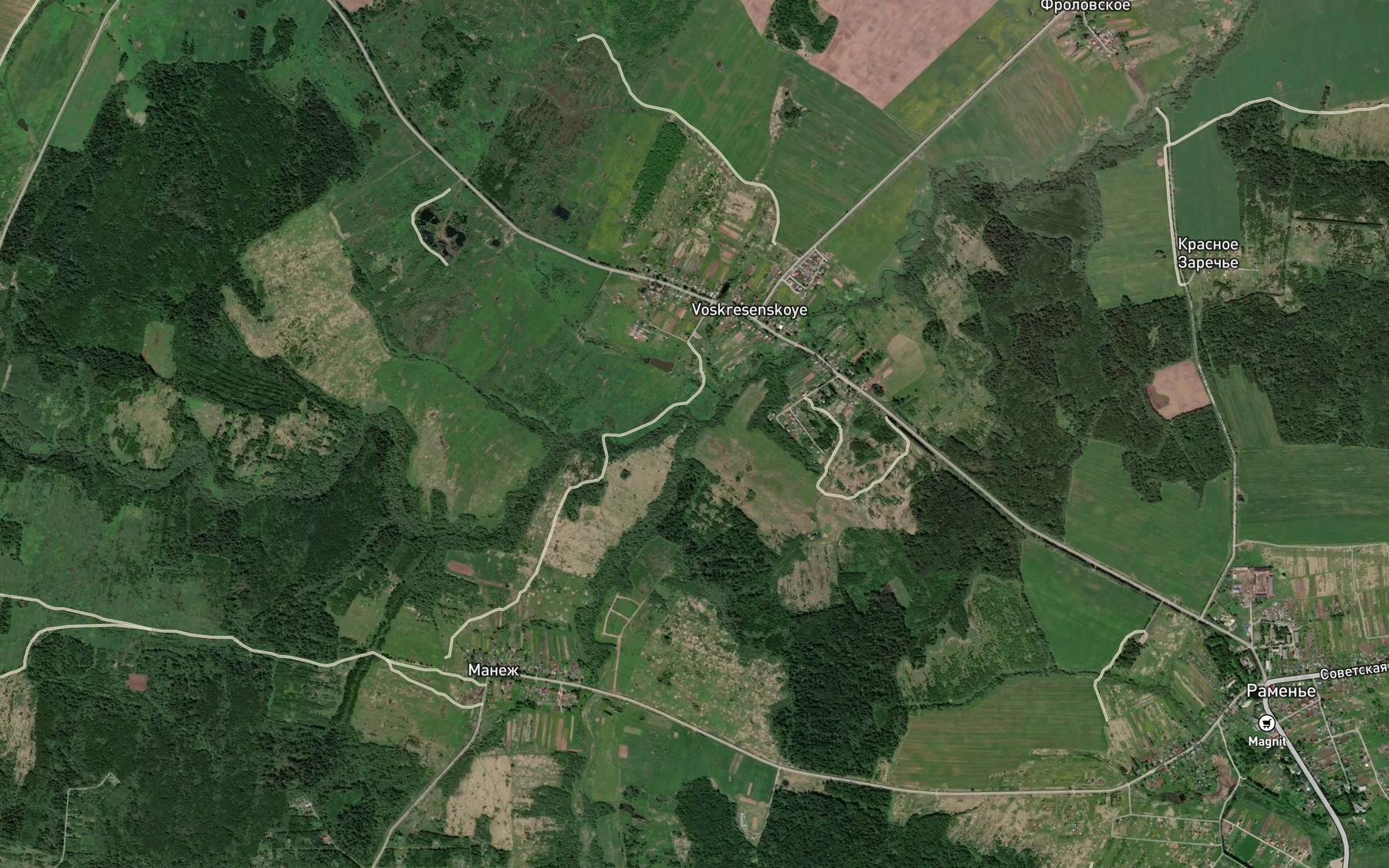 Satellite map of the Dubenka