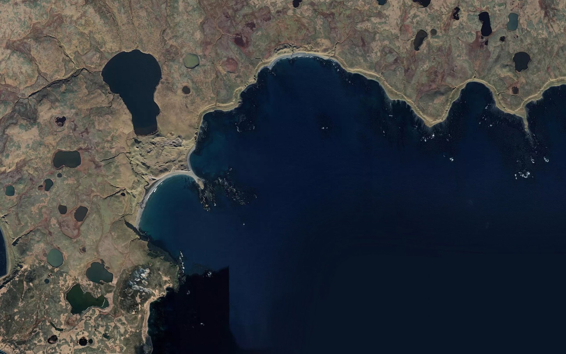 Satellite map of the Chunu Bay