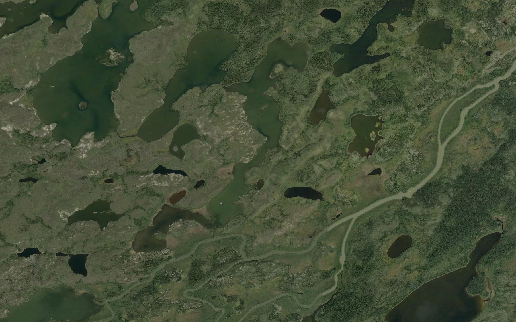 Satellite map of the Rothwell Lake