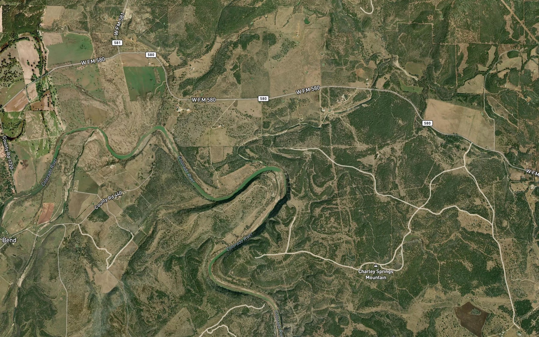 Satellite map of the Lynch Creek