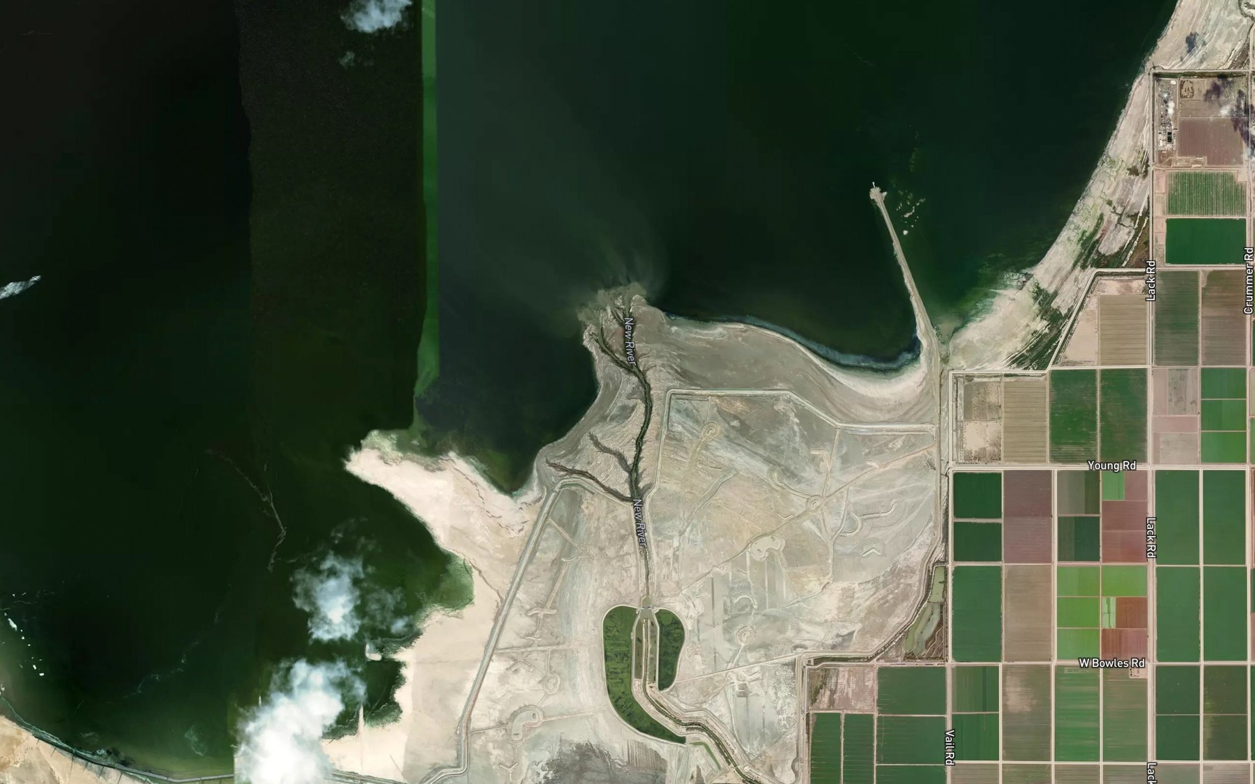 Satellite map of the New River