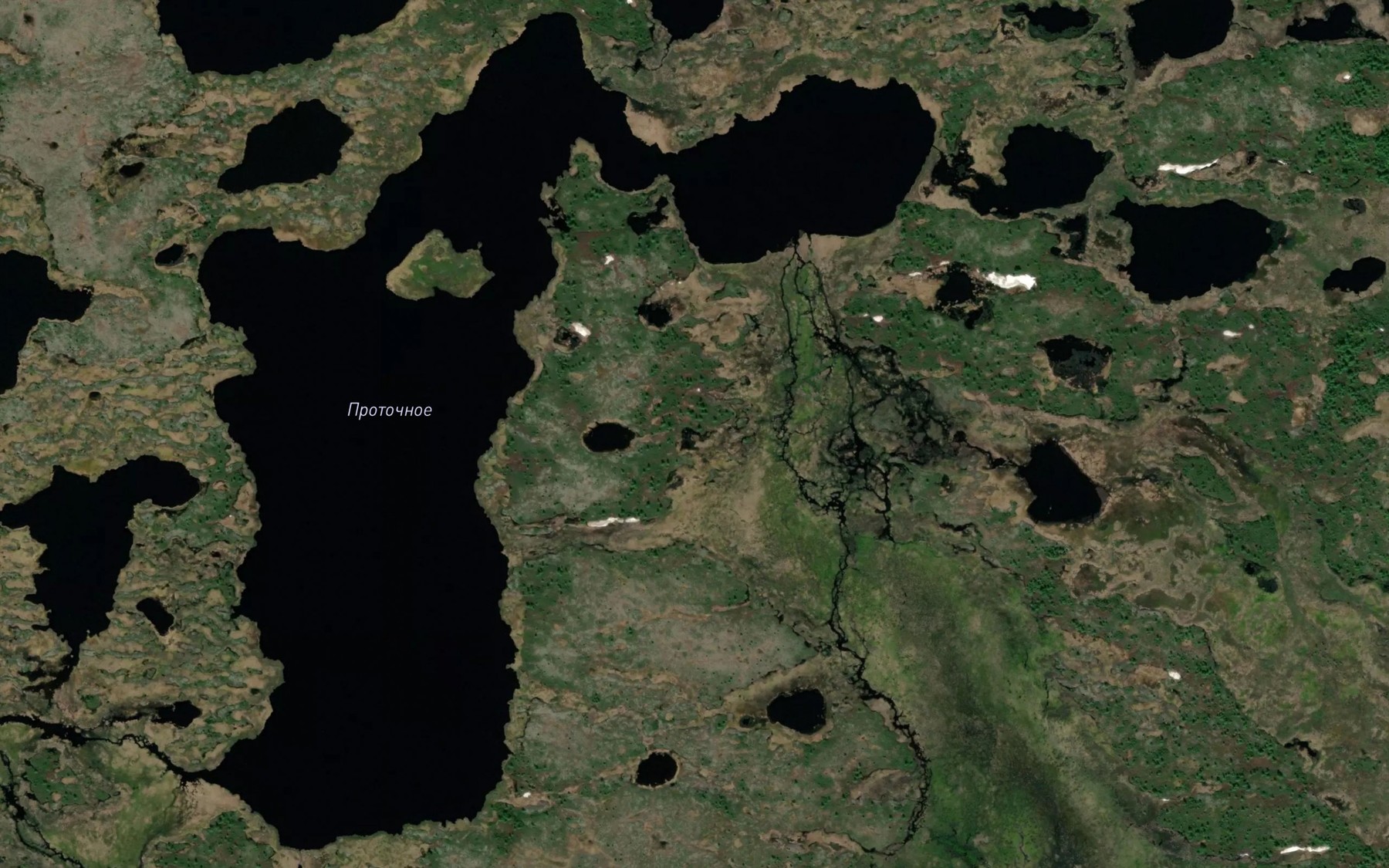 Satellite map of the Ozero Protochnoye