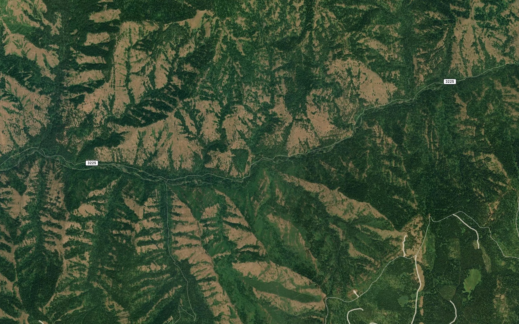 Satellite map of the Table Creek