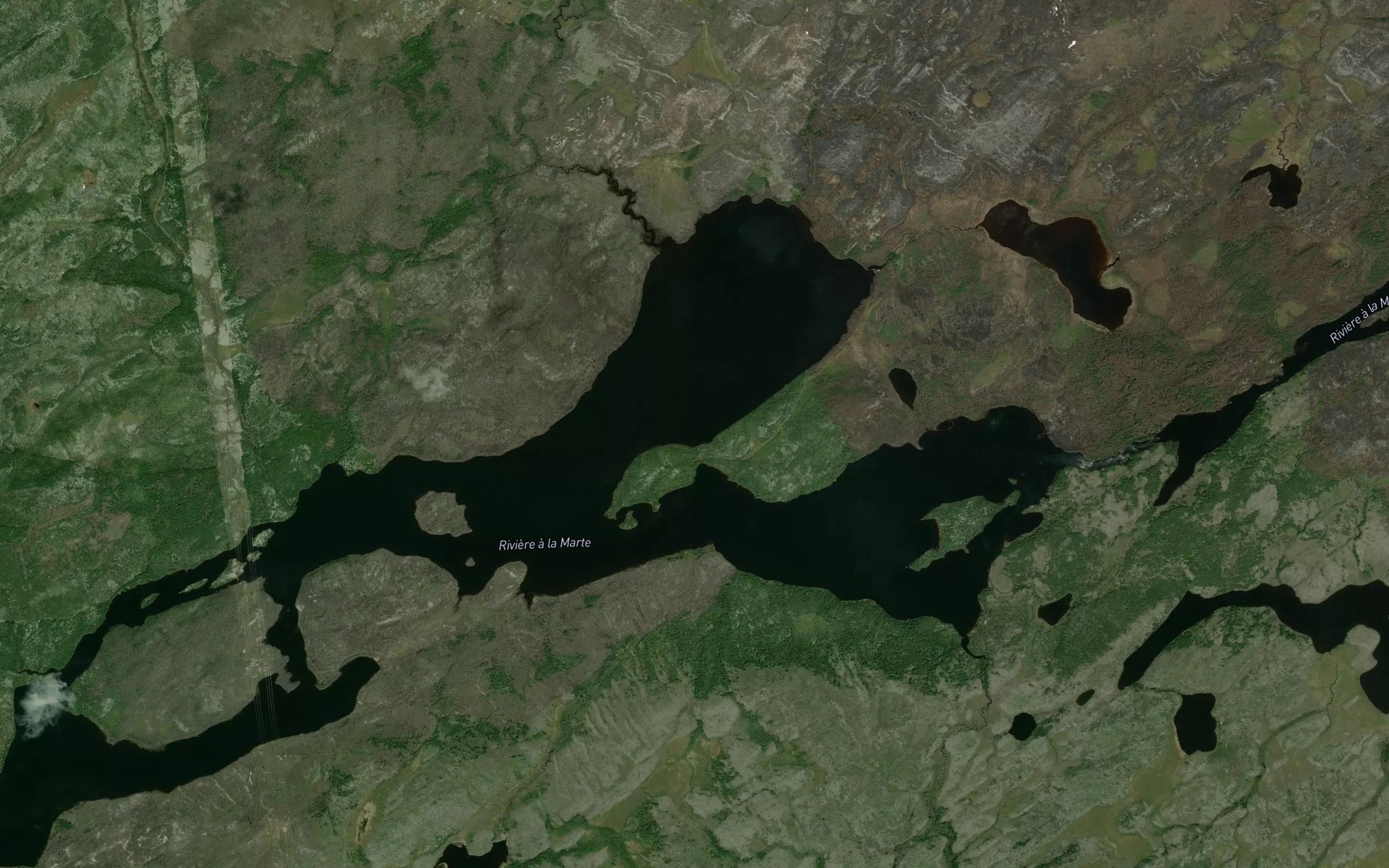 Satellite map of the Lac Kawiyakatinau