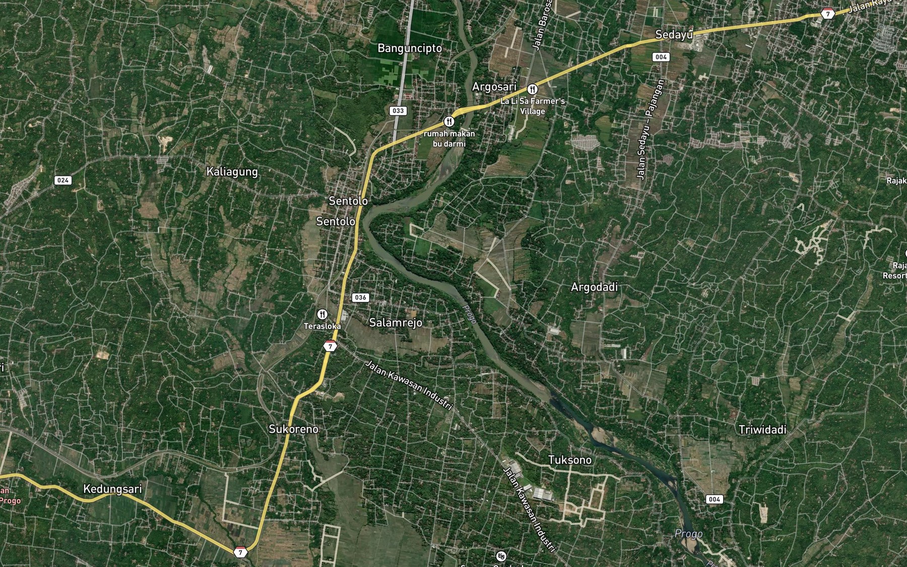 Satellite map of the Kali Jumbleng