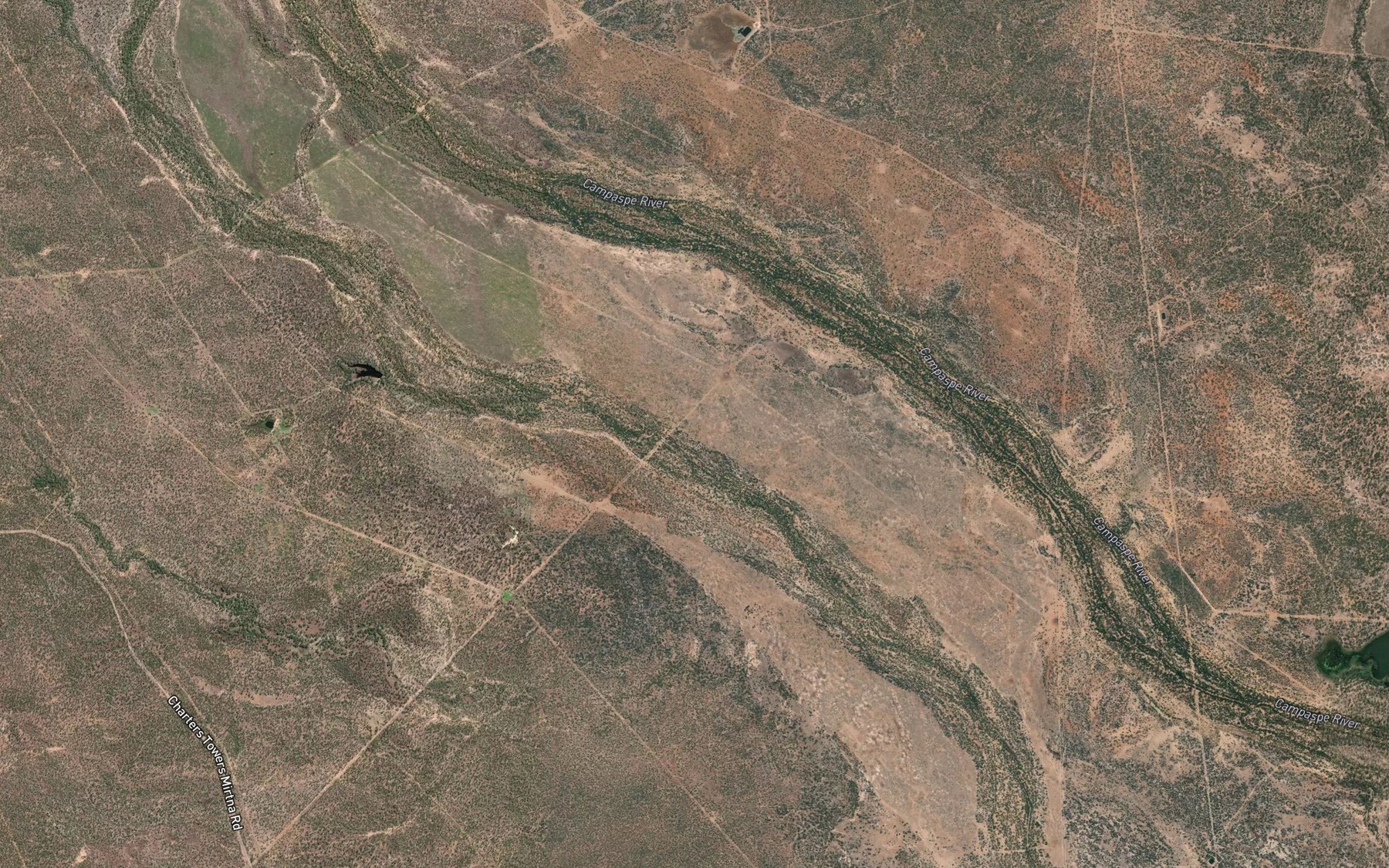 Satellite map of the Orangetree Creek