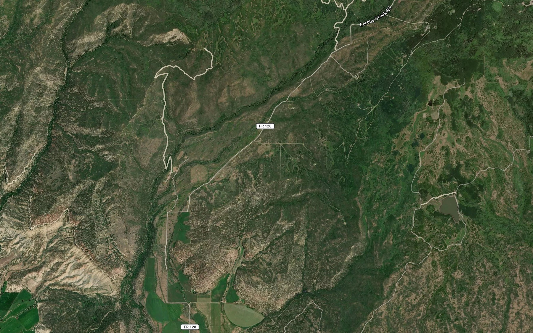 Satellite map of the Shindledecker Ditch