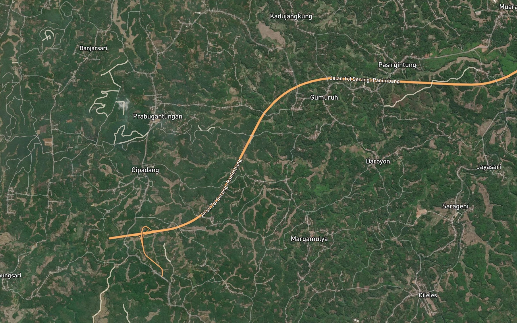Satellite map of the Ci Padang