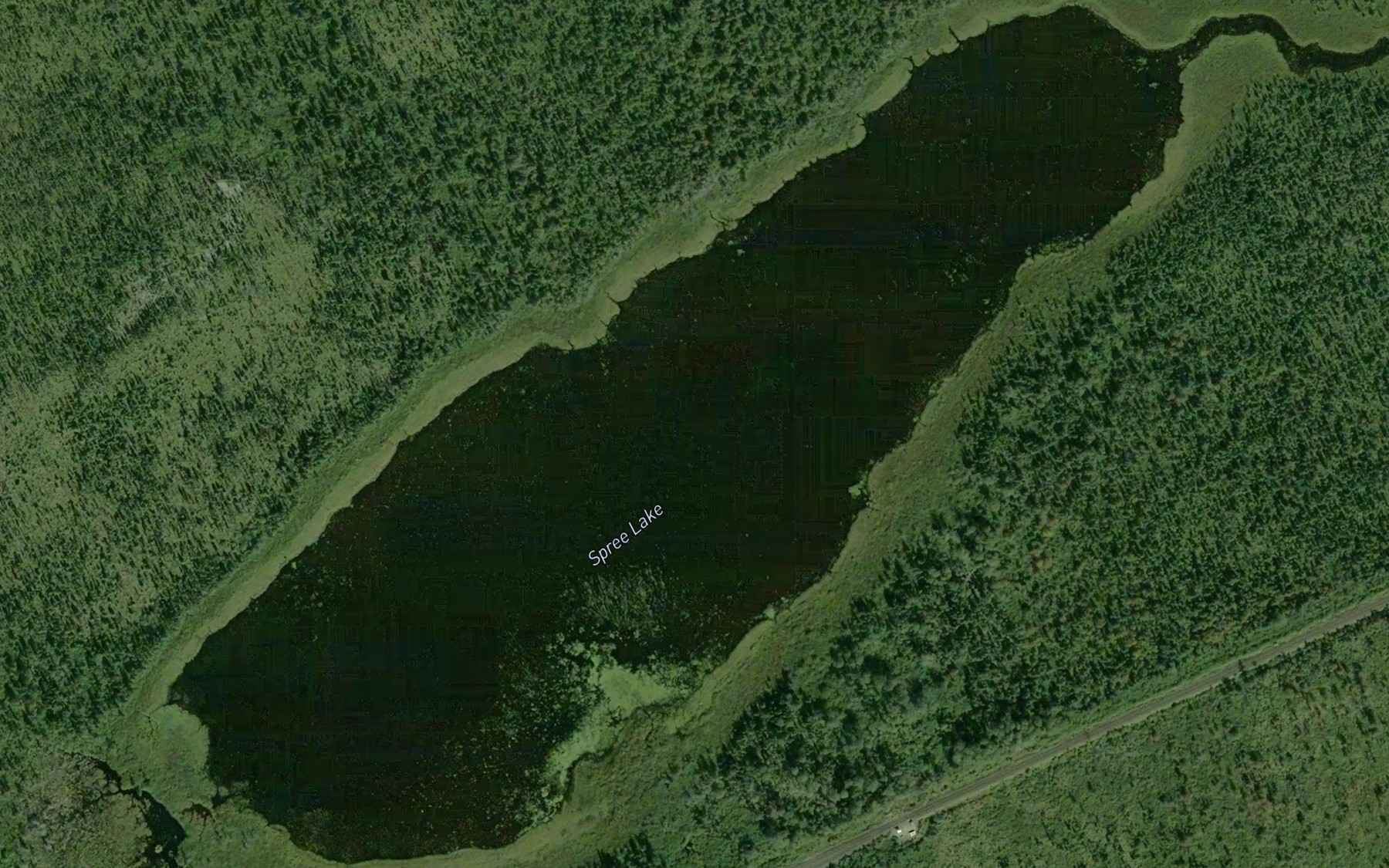 Satellite map of the Spree Lake
