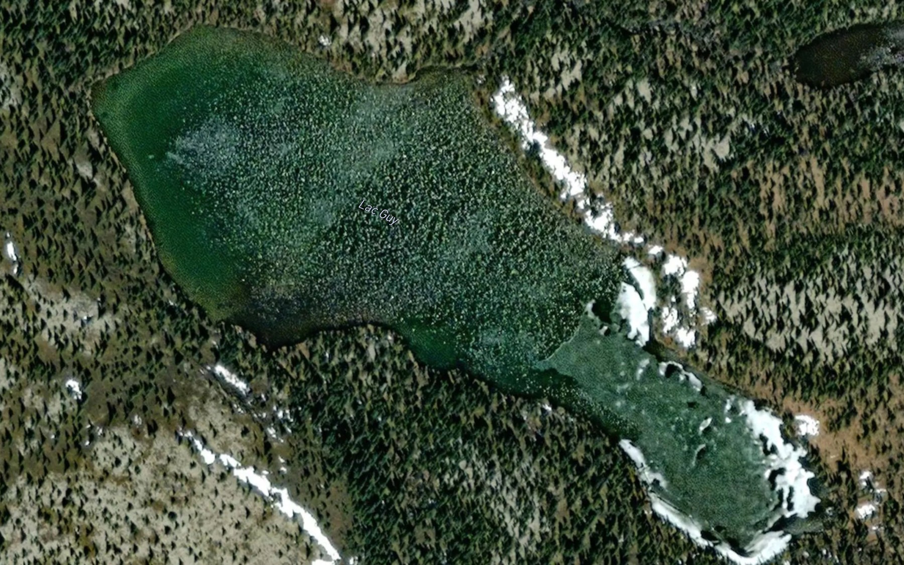 Satellite map of the Lac Guy