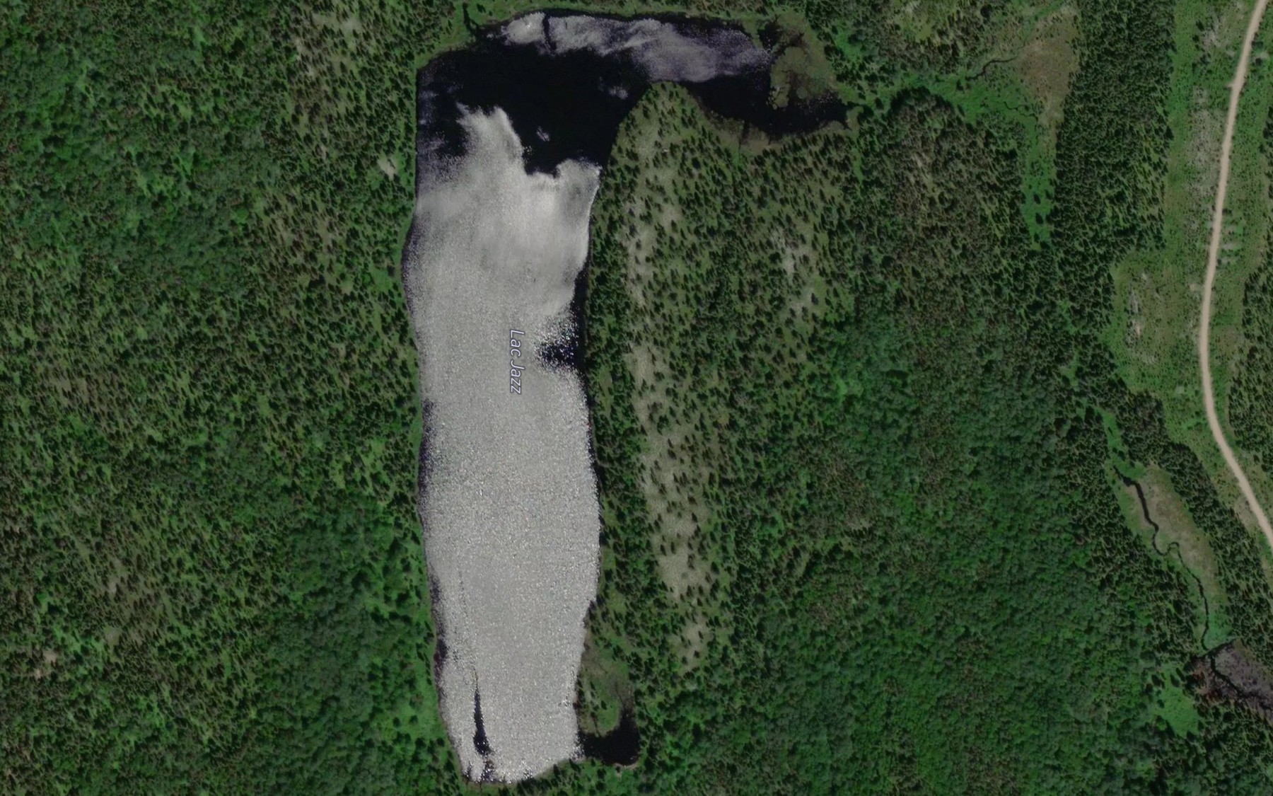 Satellite map of the Lac Jazz
