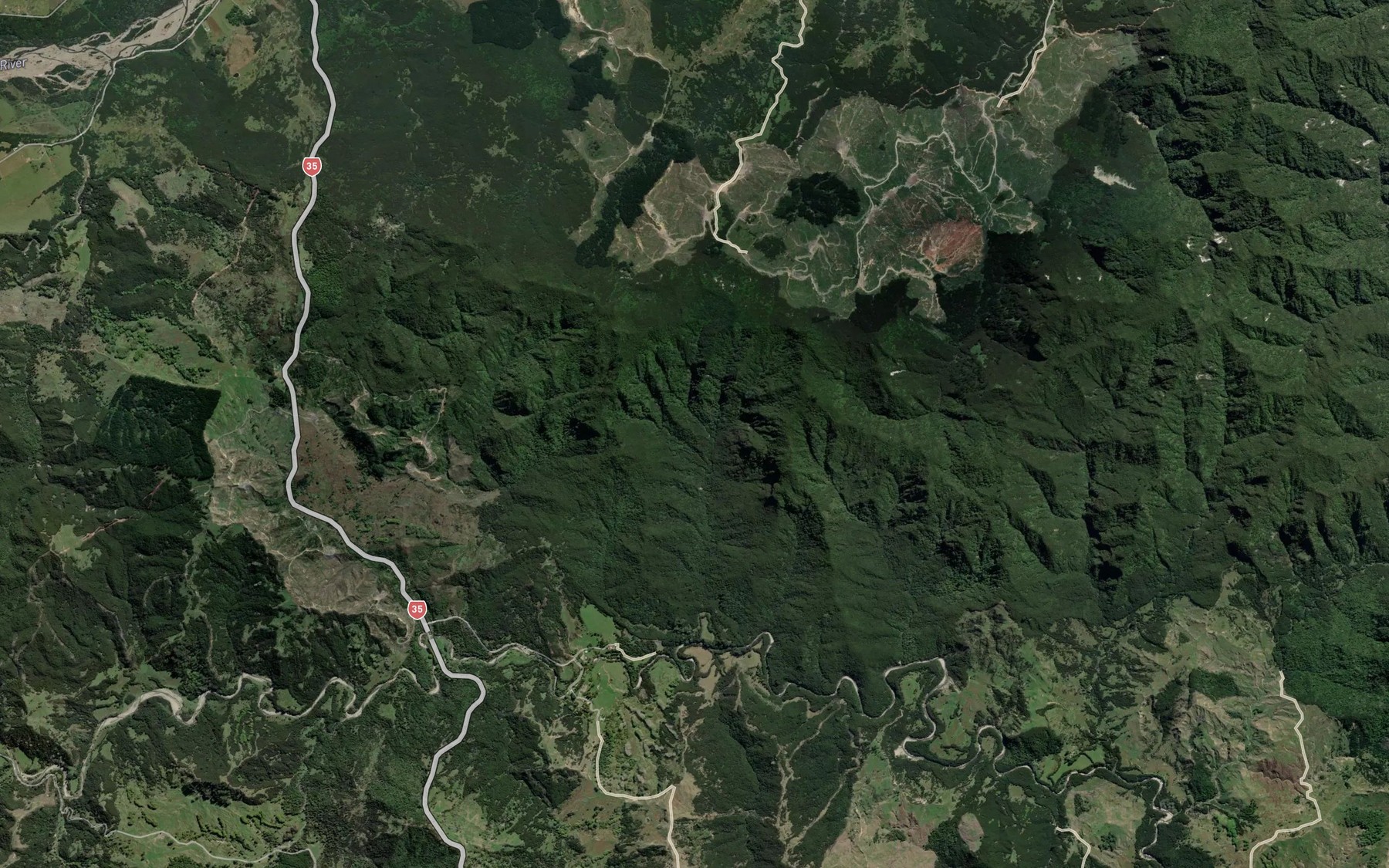 Satellite map of the Tihi Stream