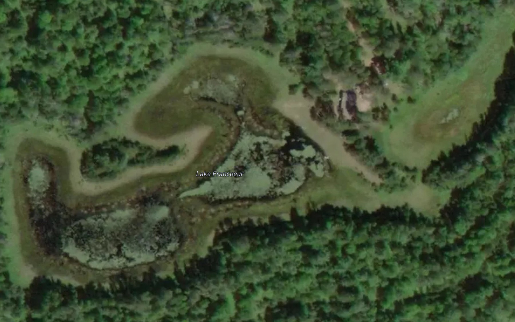 Satellite map of the Lake Francoeur