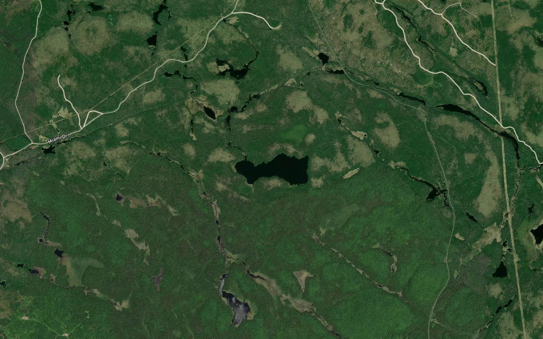 Satellite map of the Pinewater Lake