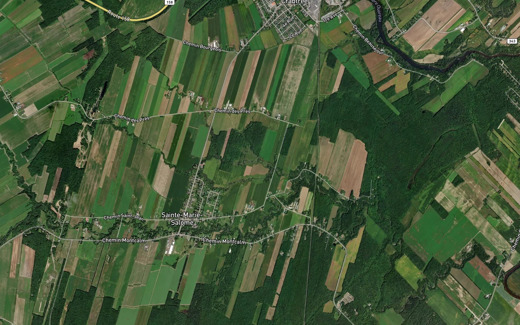 Satellite map of the Ruisseau Noir