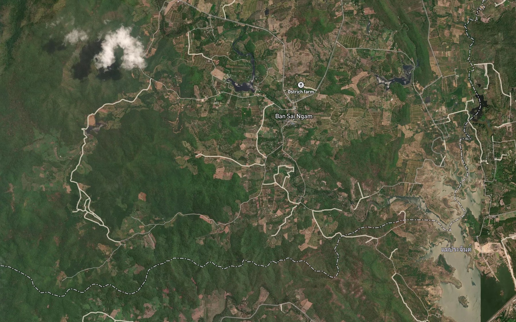 Satellite map of the Sa Nam Ban Tak Daet