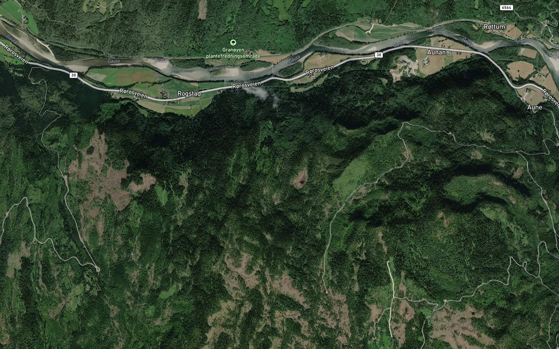 Satellite map of the Plassbekken