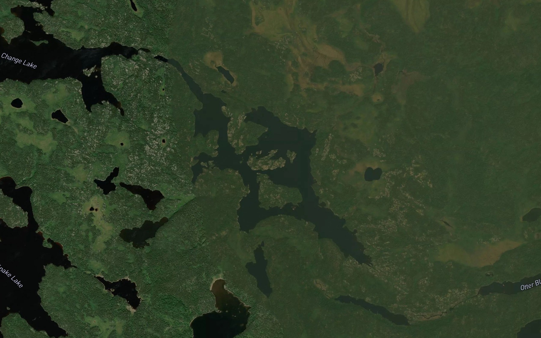 Satellite map of the Dagger Lake