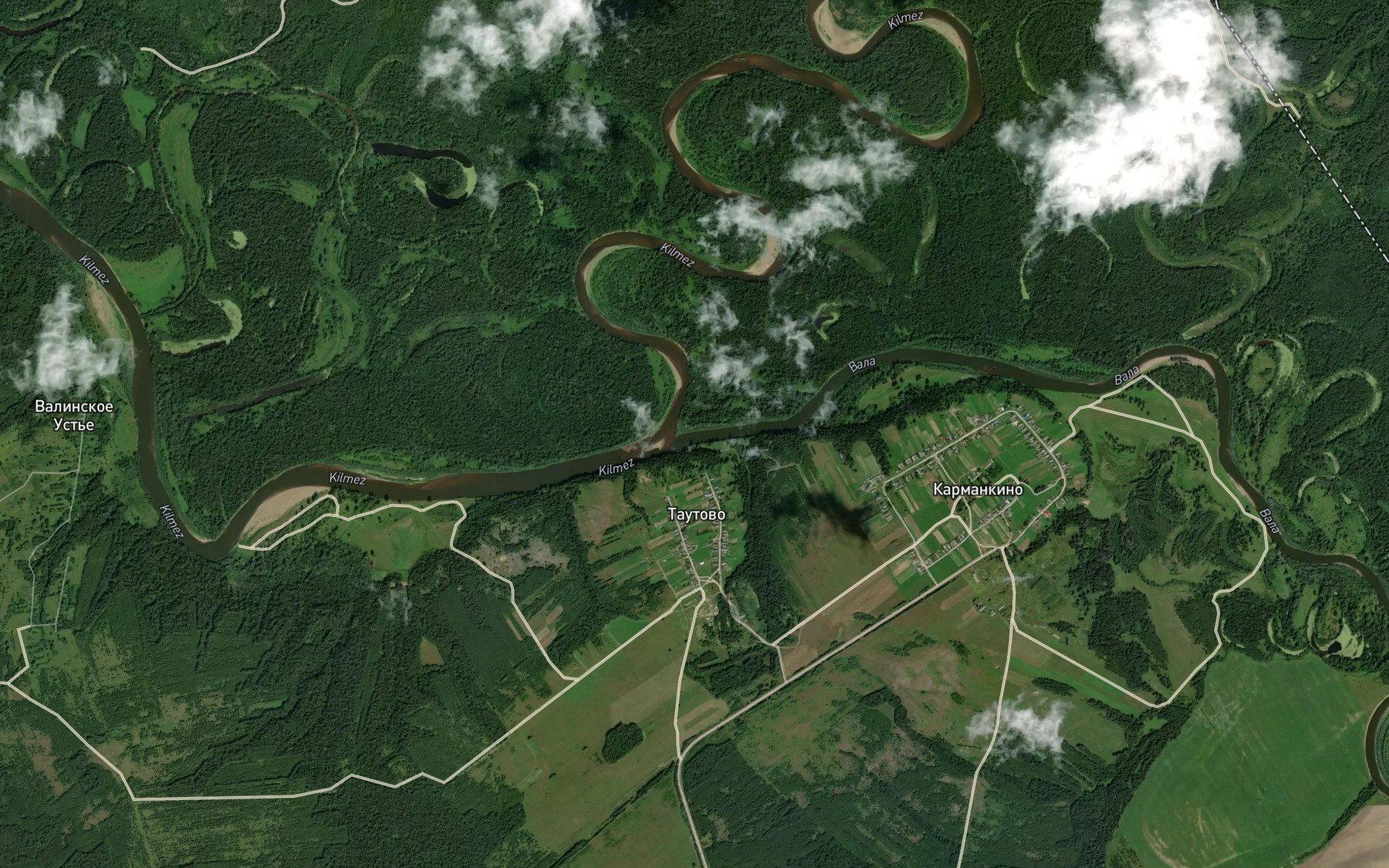 Satellite map of the Vala