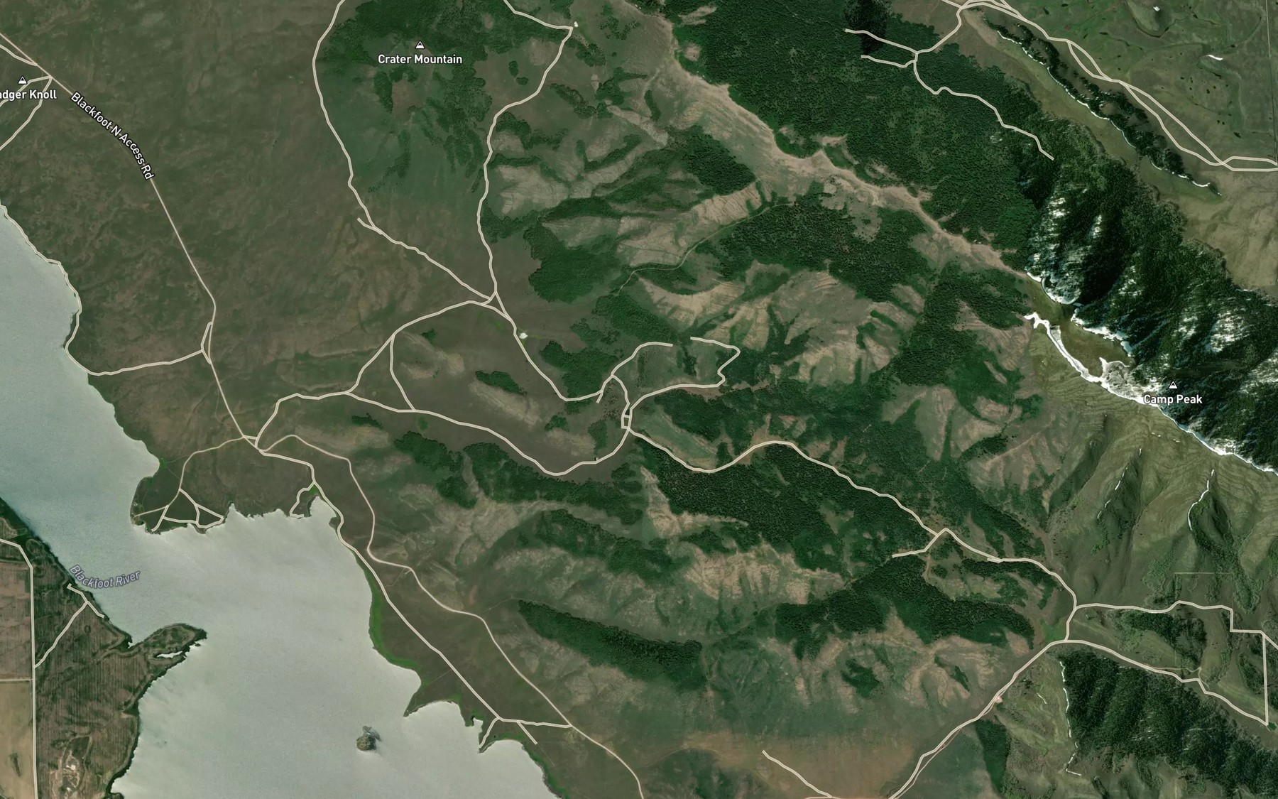 Satellite map of the Gaston Beatty Spring