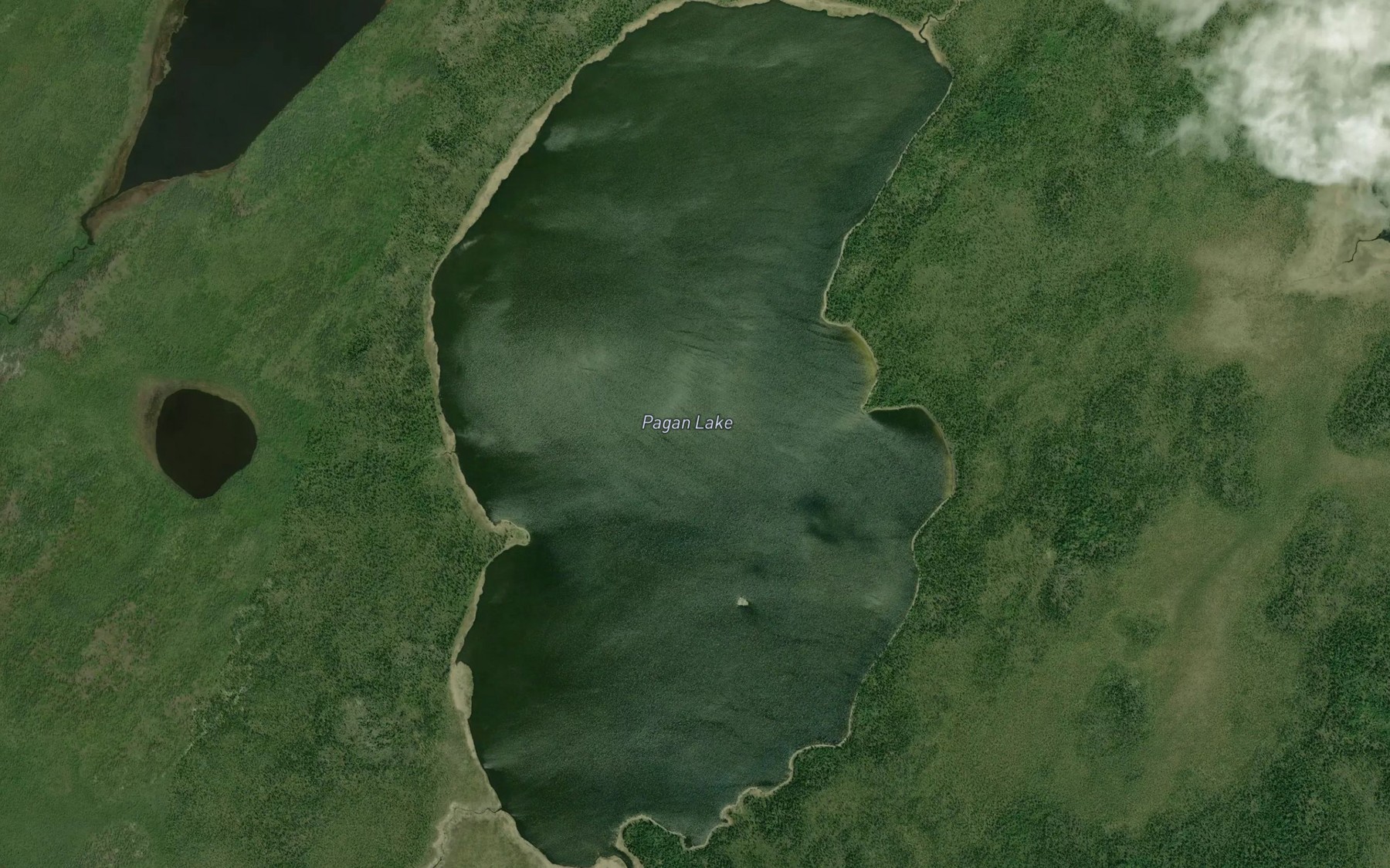 Satellite map of the Pagan Lake