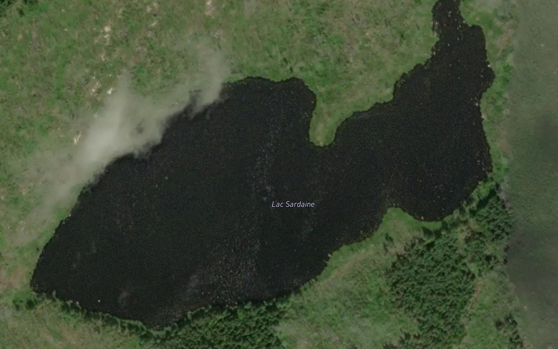 Satellite map of the Lac Sardaine