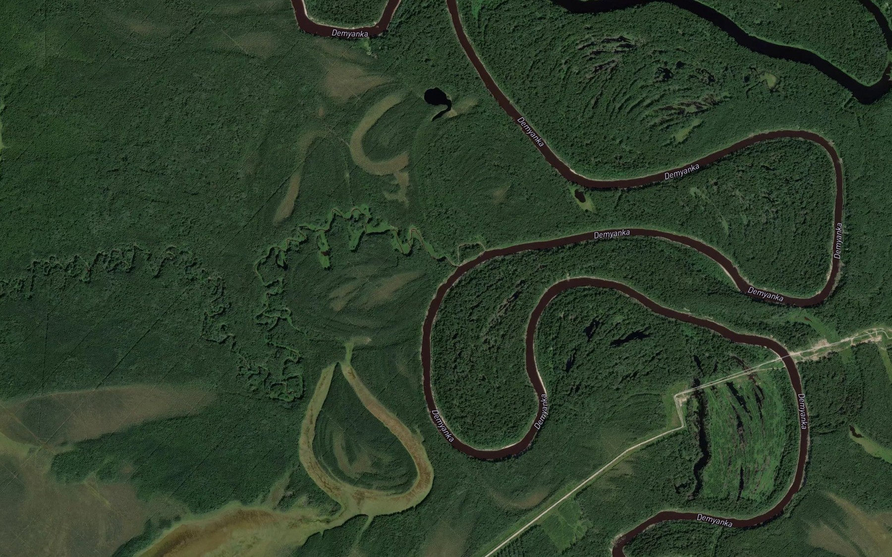 Satellite map of the Vaksar"yega
