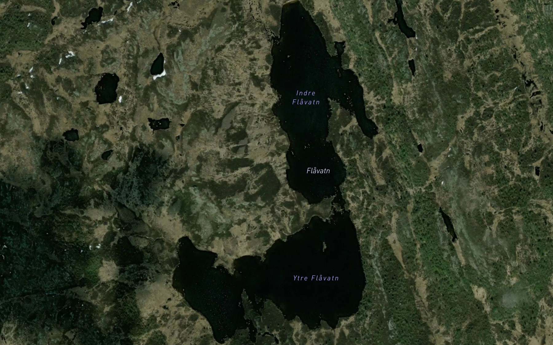 Satellite map of the Flavatnet