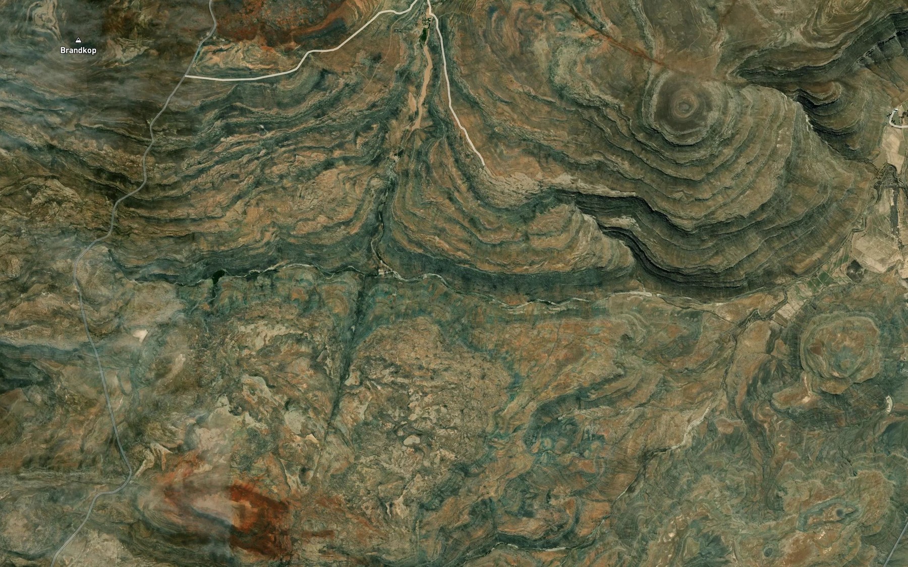 Satellite map of the Elandskloof
