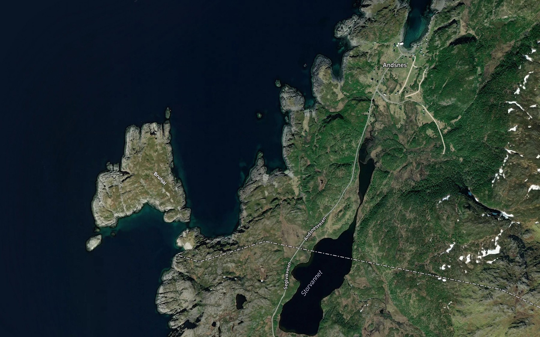 Satellite map of the Kleppfiskfjaera