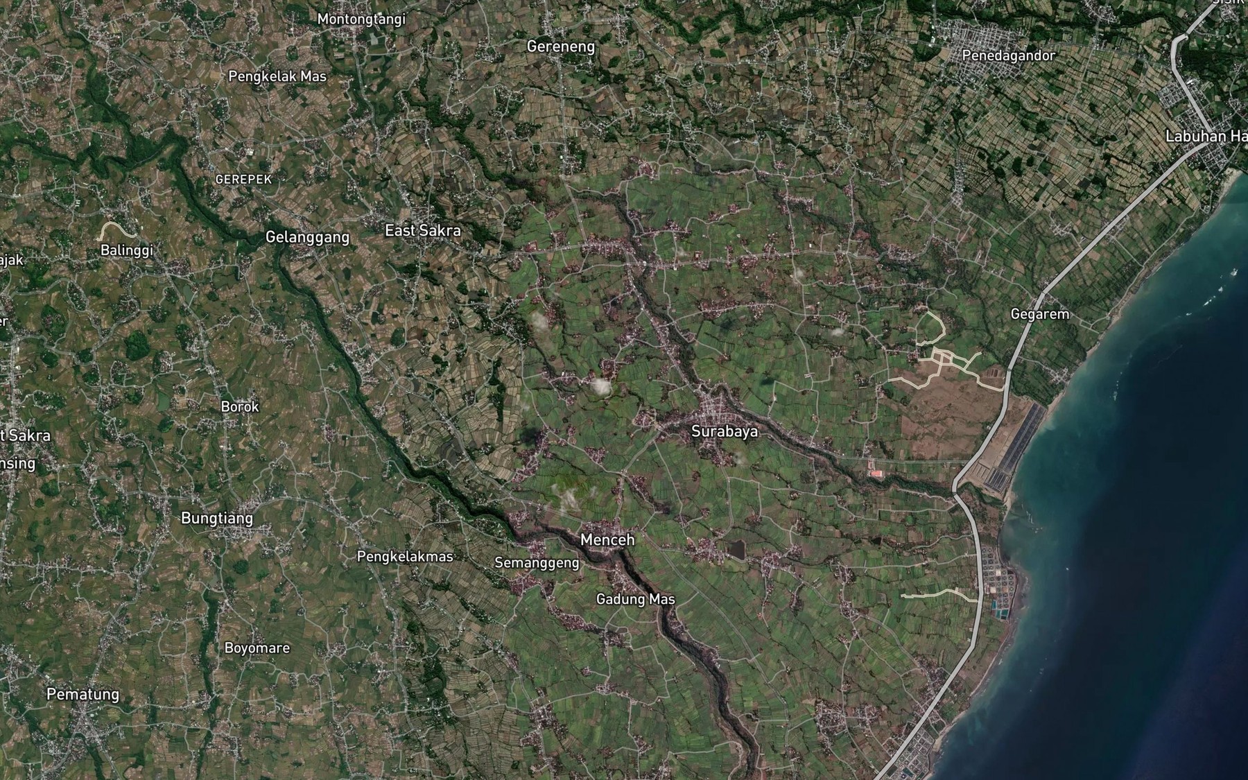 Satellite map of the Embung Tampih