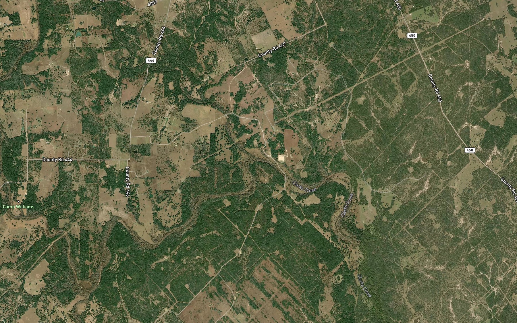 Satellite map of the Waterhole Creek
