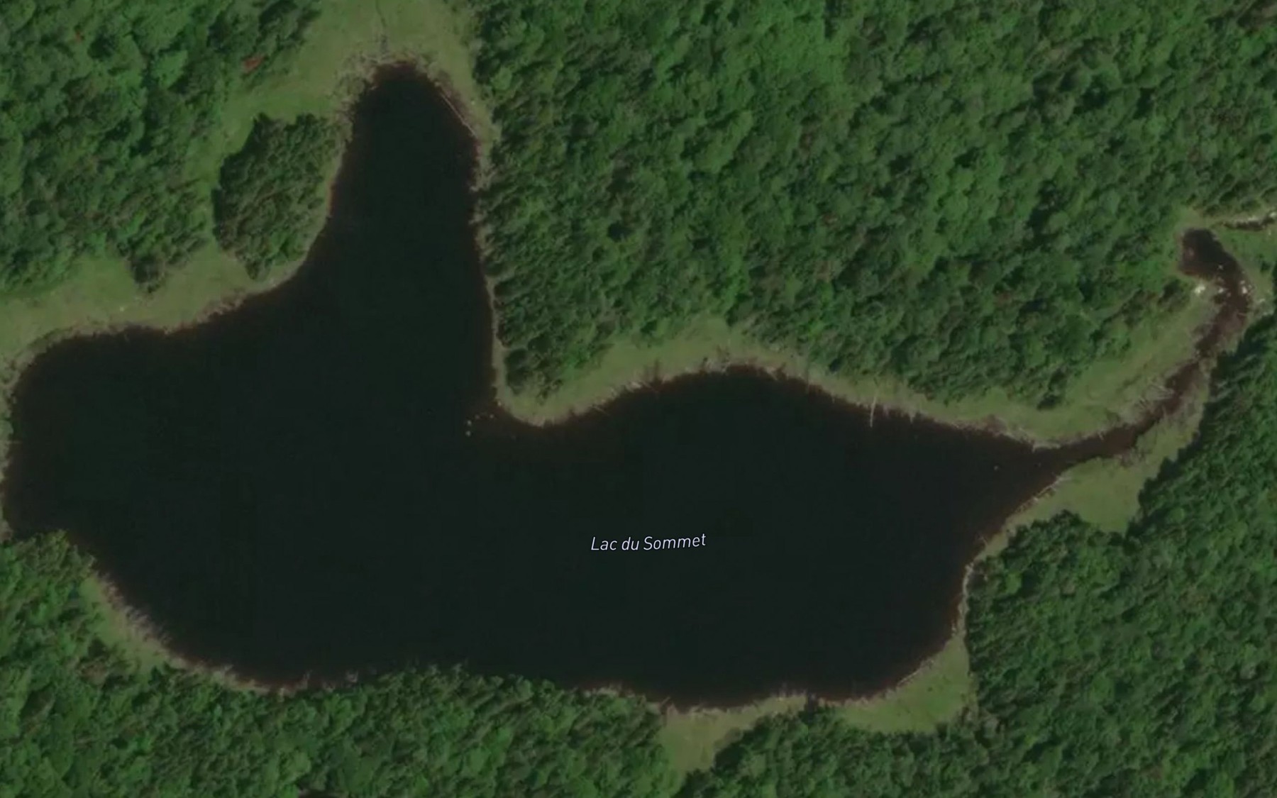 Satellite map of the Lac du Sommet