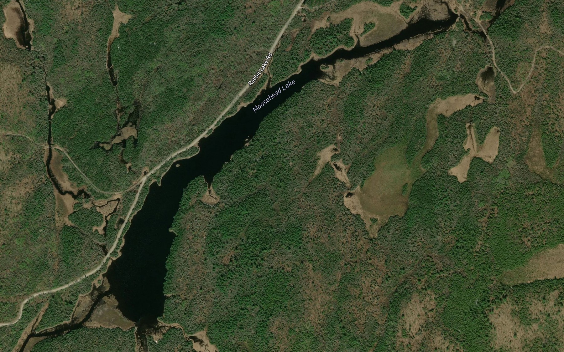 Satellite map of the Moosehead Lake