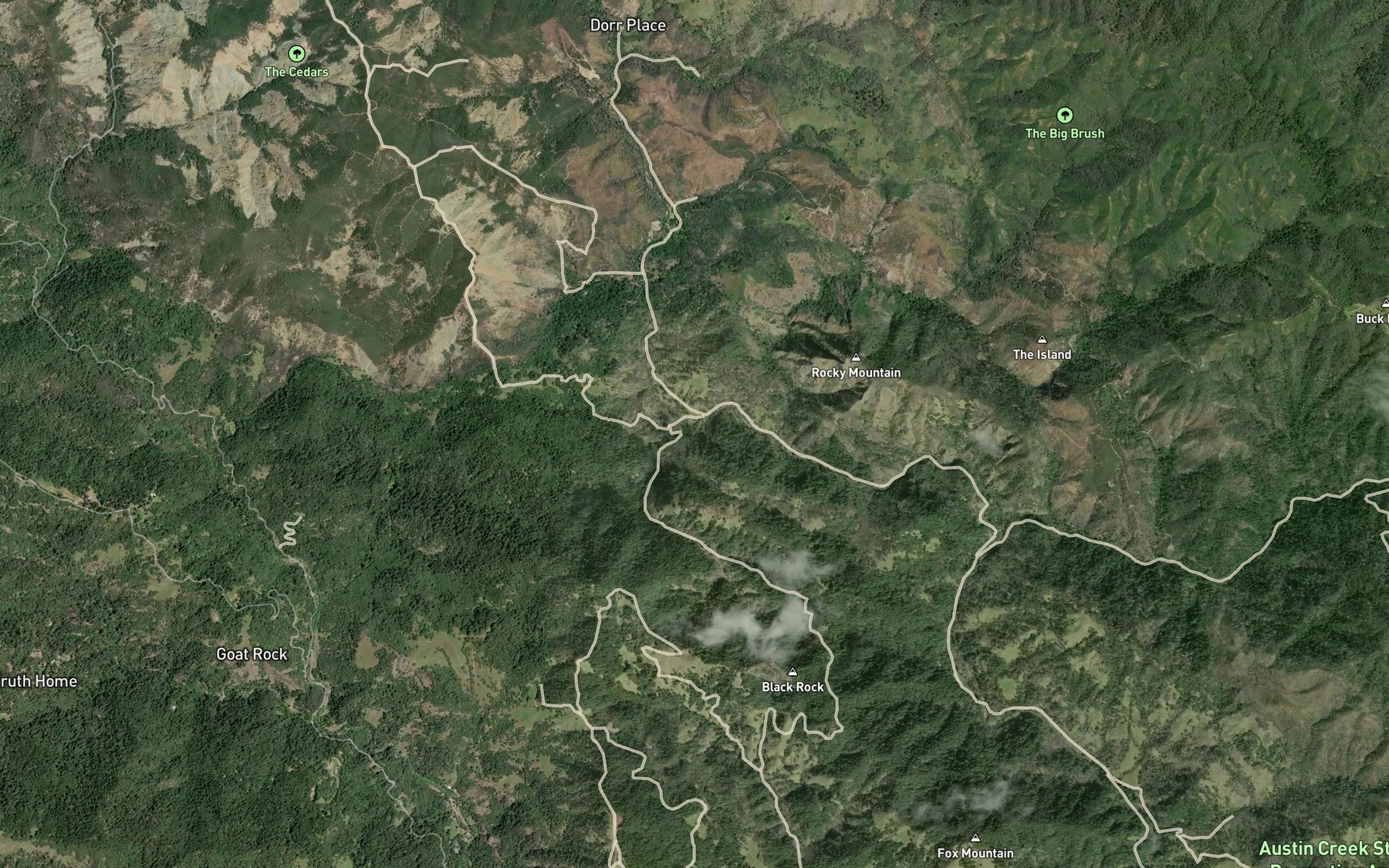 Satellite map of the Conshea Creek