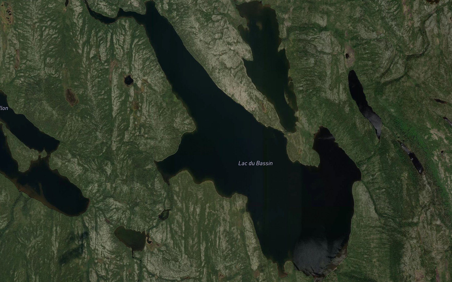 Satellite map of the Lac du Bassin