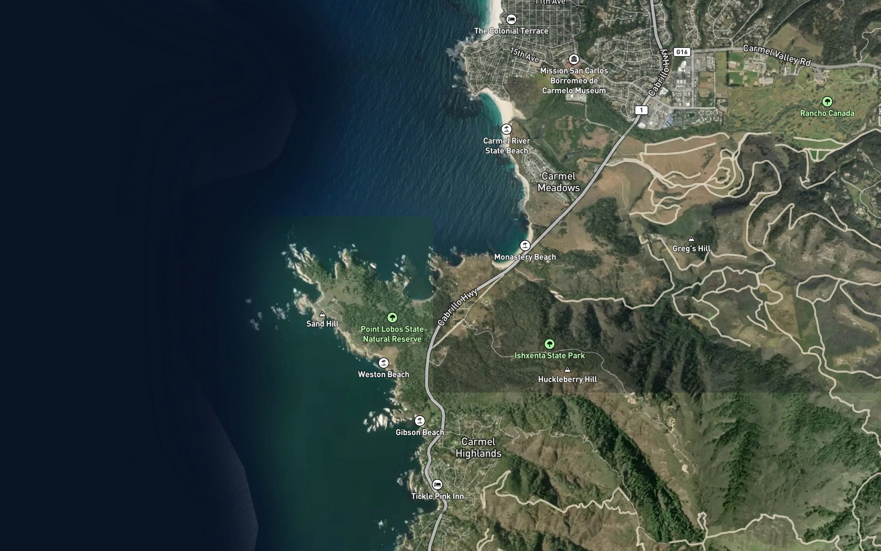 Satellite map of the The Pit